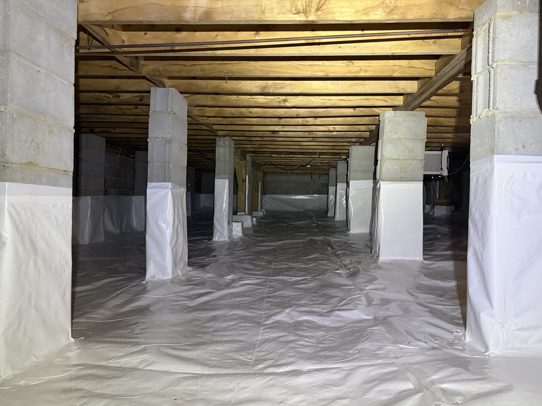 Recent crawlspace improvement project in Upstate South Carolina