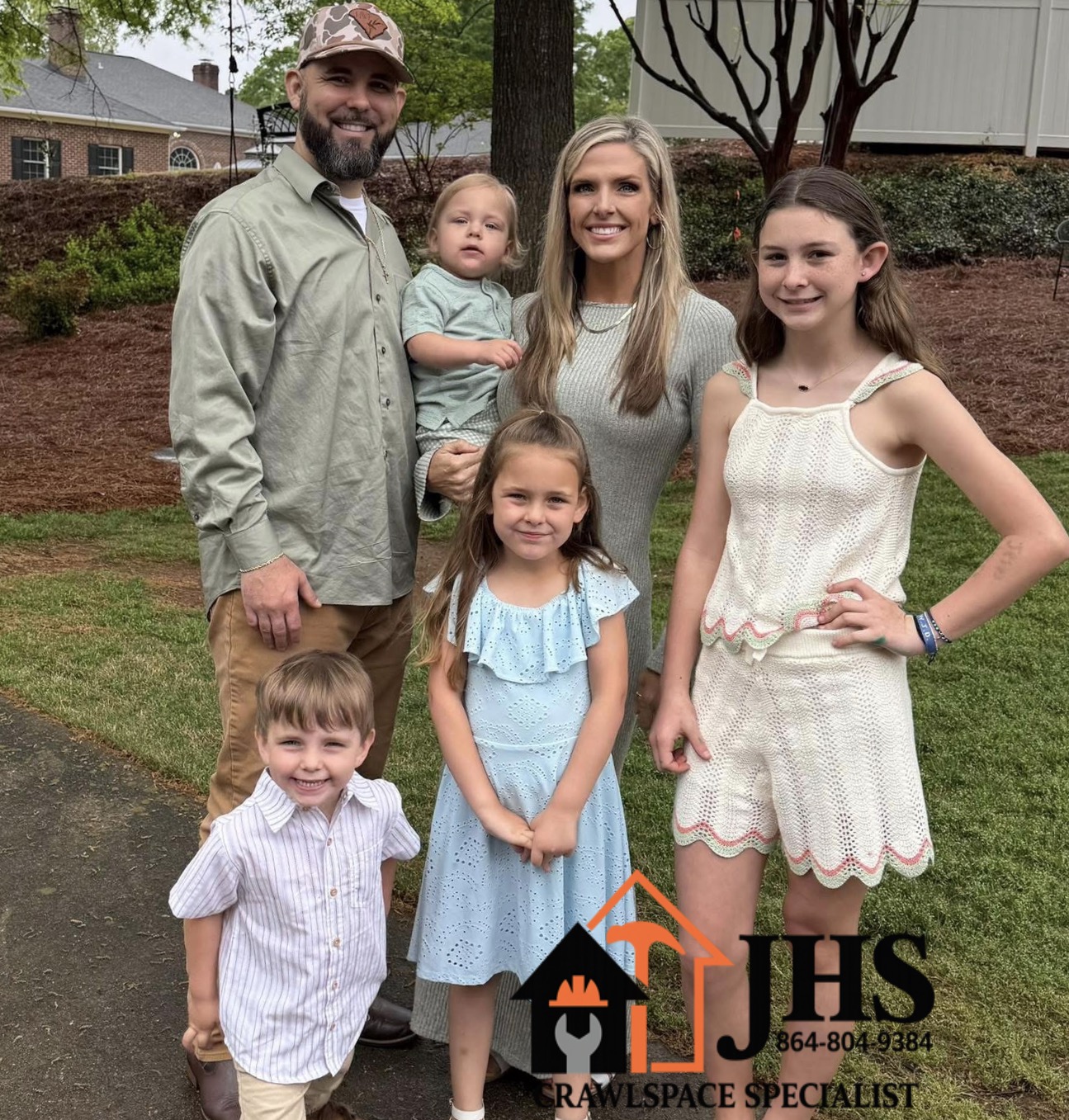 JHS Crawlspace Specialist owner with his family